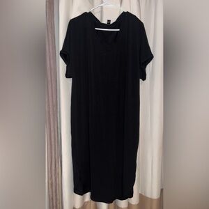 SHEIN Black Midi Dress